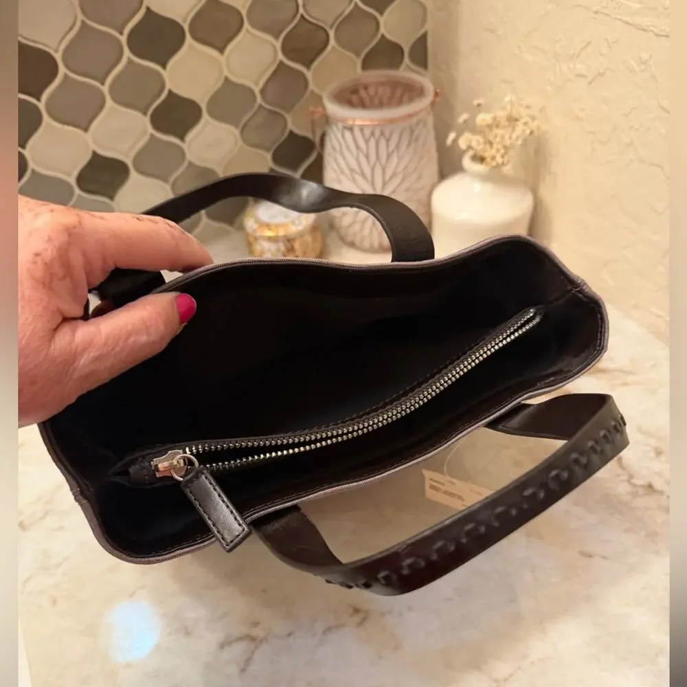 Cole Haan mink/ chocolate small shopper NWT